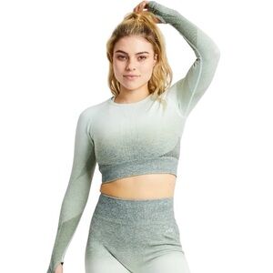 ABYL NWT Ombre Seamless Long Sleeve Crop Top XL